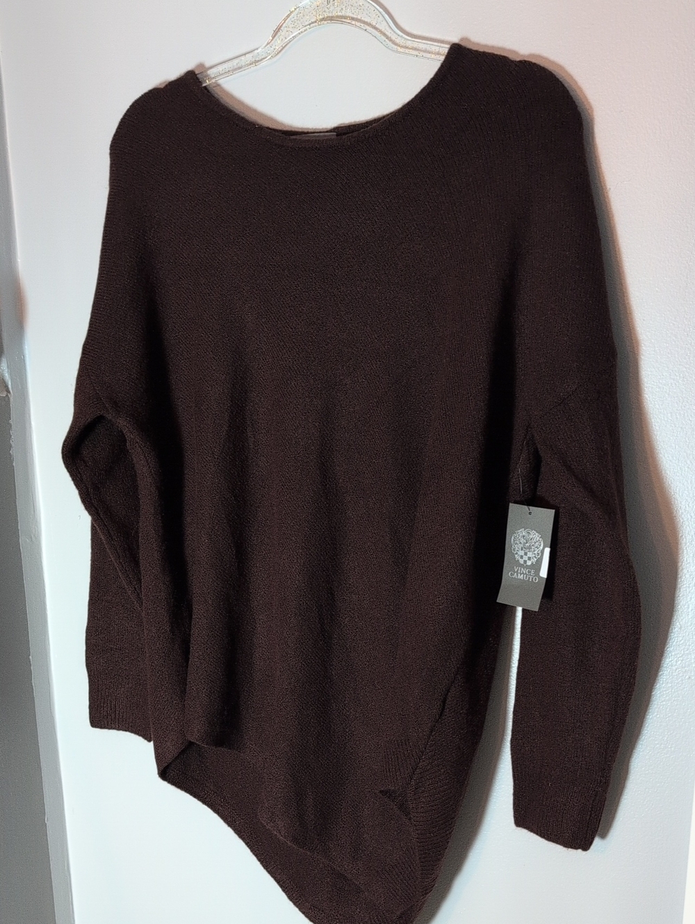 Vince Camuto Cozy Women’s Asymmetrical Sweater - Brown